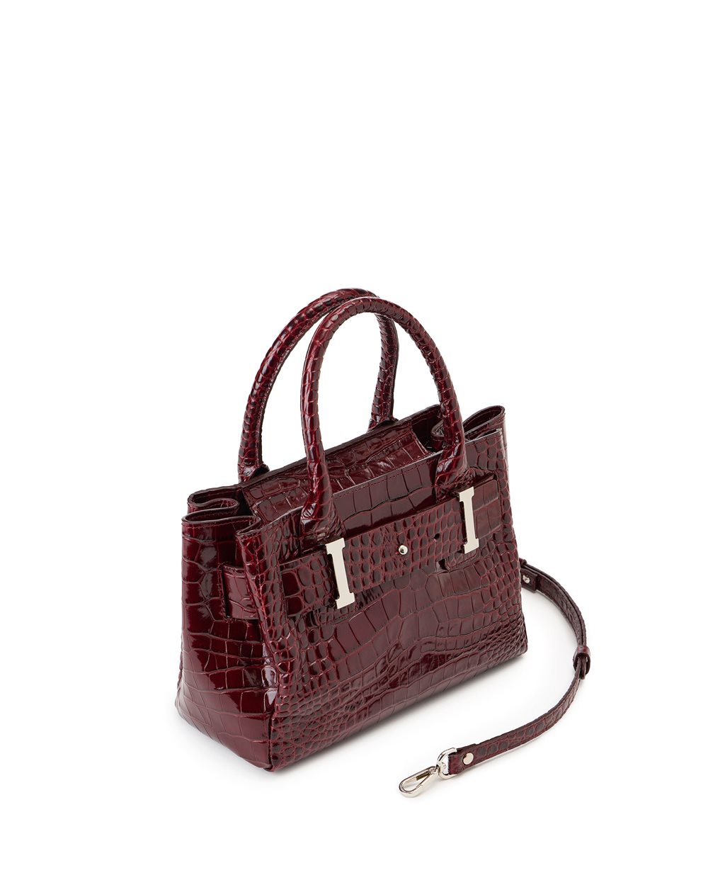 Burgundy calfskin shopper bag - Iceberg - Official Website