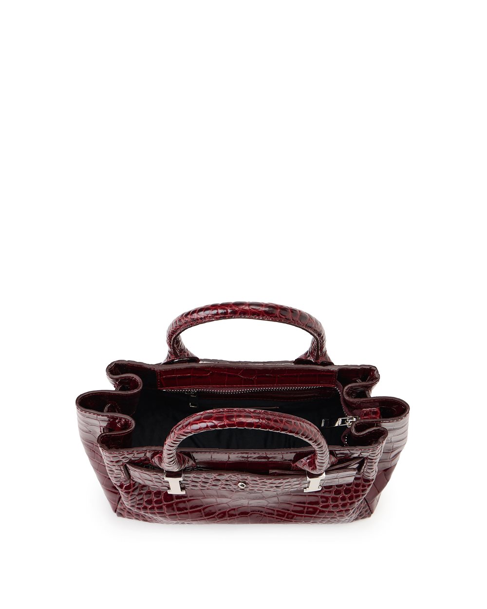 Burgundy calfskin shopper bag - Iceberg - Official Website
