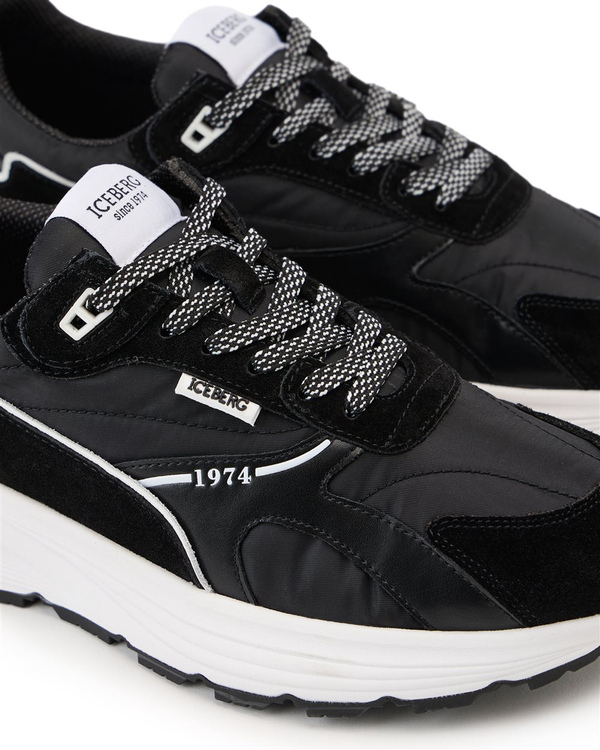 Black and white running sneakers - Iceberg - Official Website
