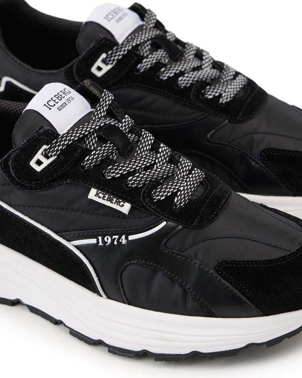 Schwarz-weiße Running-Sneaker - Iceberg - Official Website