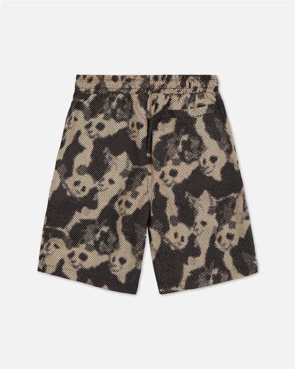 Weite Bermudashorts in Seilfarbe mit gewaschenem Finish - Iceberg - Official Website
