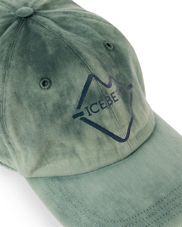 Mint-colored gabardine baseball cap - Iceberg - Official Website