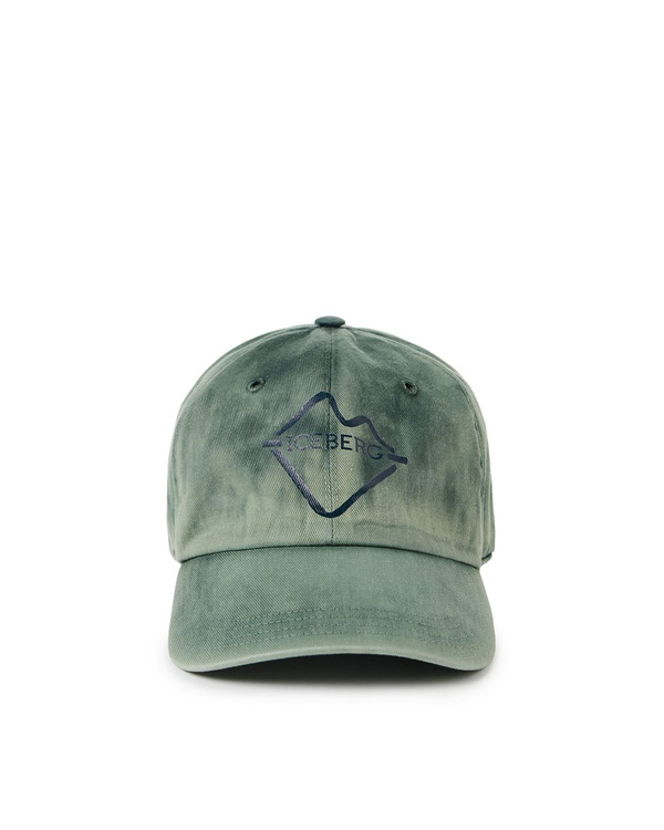 Mint-colored gabardine baseball cap - Iceberg - Official Website
