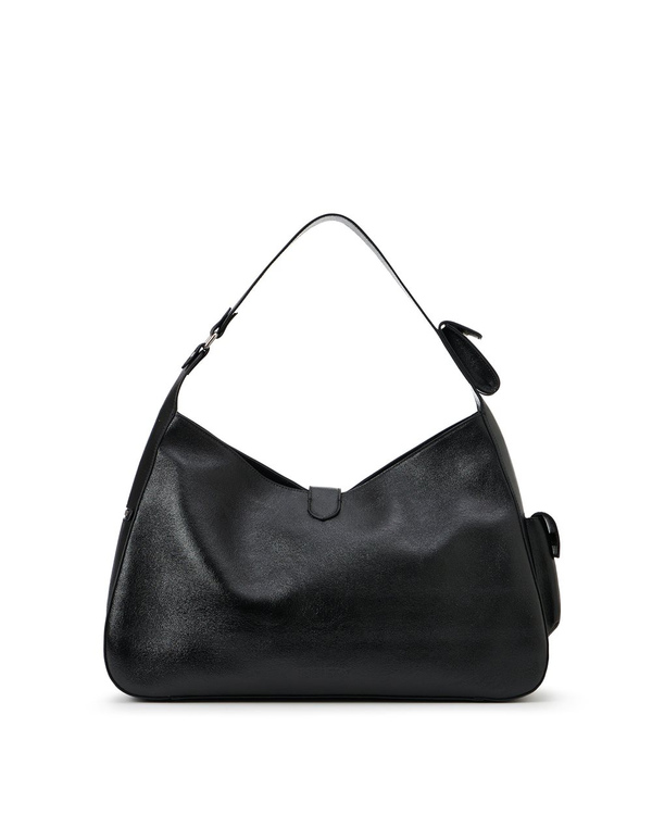 Borsa Top Handle in Pelle Nera Laminata - Iceberg - Official Website