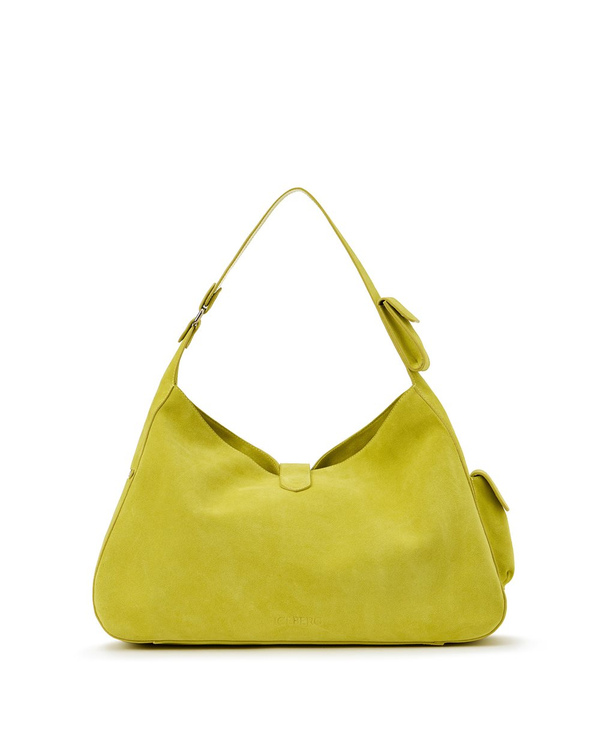 Top Handle Bag in Lime Yellow Laminated Leather - Iceberg - Official Website