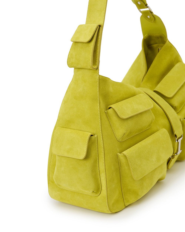 Top Handle Bag in Lime Yellow Laminated Leather - Iceberg - Official Website