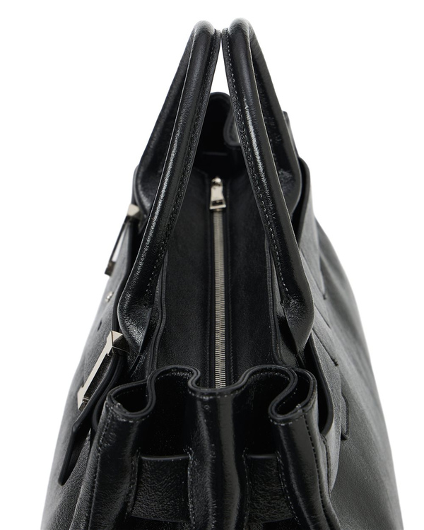 Black Laminated Leather Shopper Bag - Iceberg - Official Website