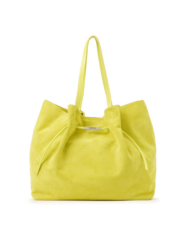 Maxi Shopper Bag in Yellow Suede - Iceberg - Official Website