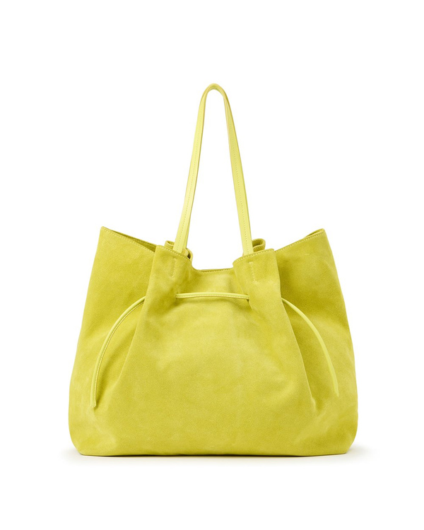 Maxi Shopper Bag in Yellow Suede - Iceberg - Official Website