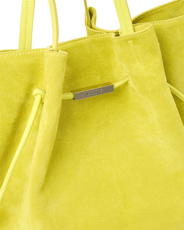 Maxi Shopper Bag in Yellow Suede - Iceberg - Official Website