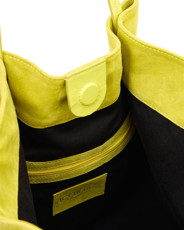 Maxi Shopper Bag in Yellow Suede - Iceberg - Official Website