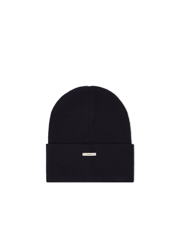 Blue Merino Wool Hat: Iconic and Fun - Iceberg - Official Website