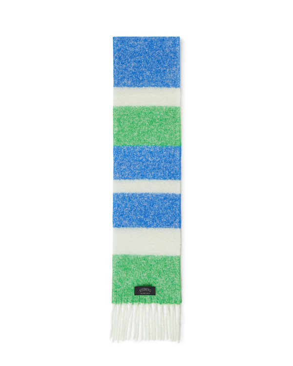 Maxi multicolor scarf with fringes - Iceberg - Official Website