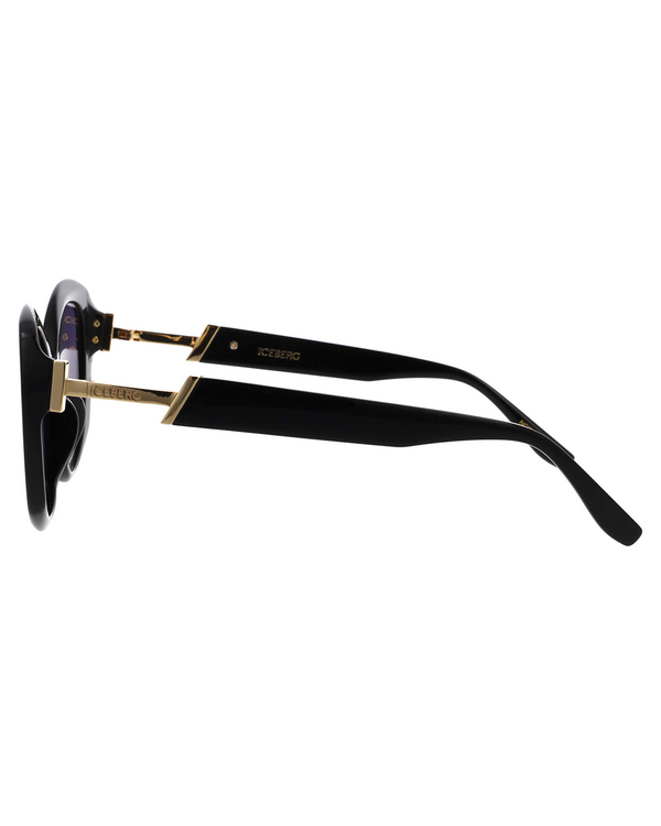 Oversized black square sunglasses with Iceberg logo - Iceberg - Official Website