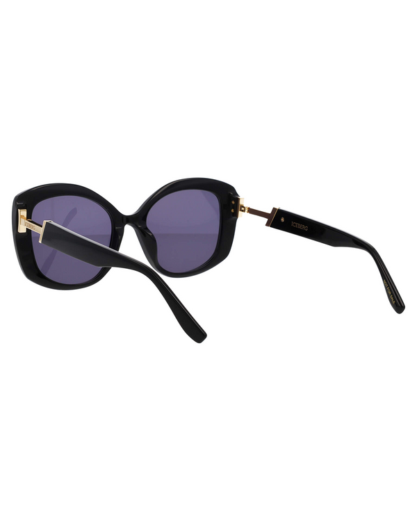 Oversized black square sunglasses with Iceberg logo - Iceberg - Official Website