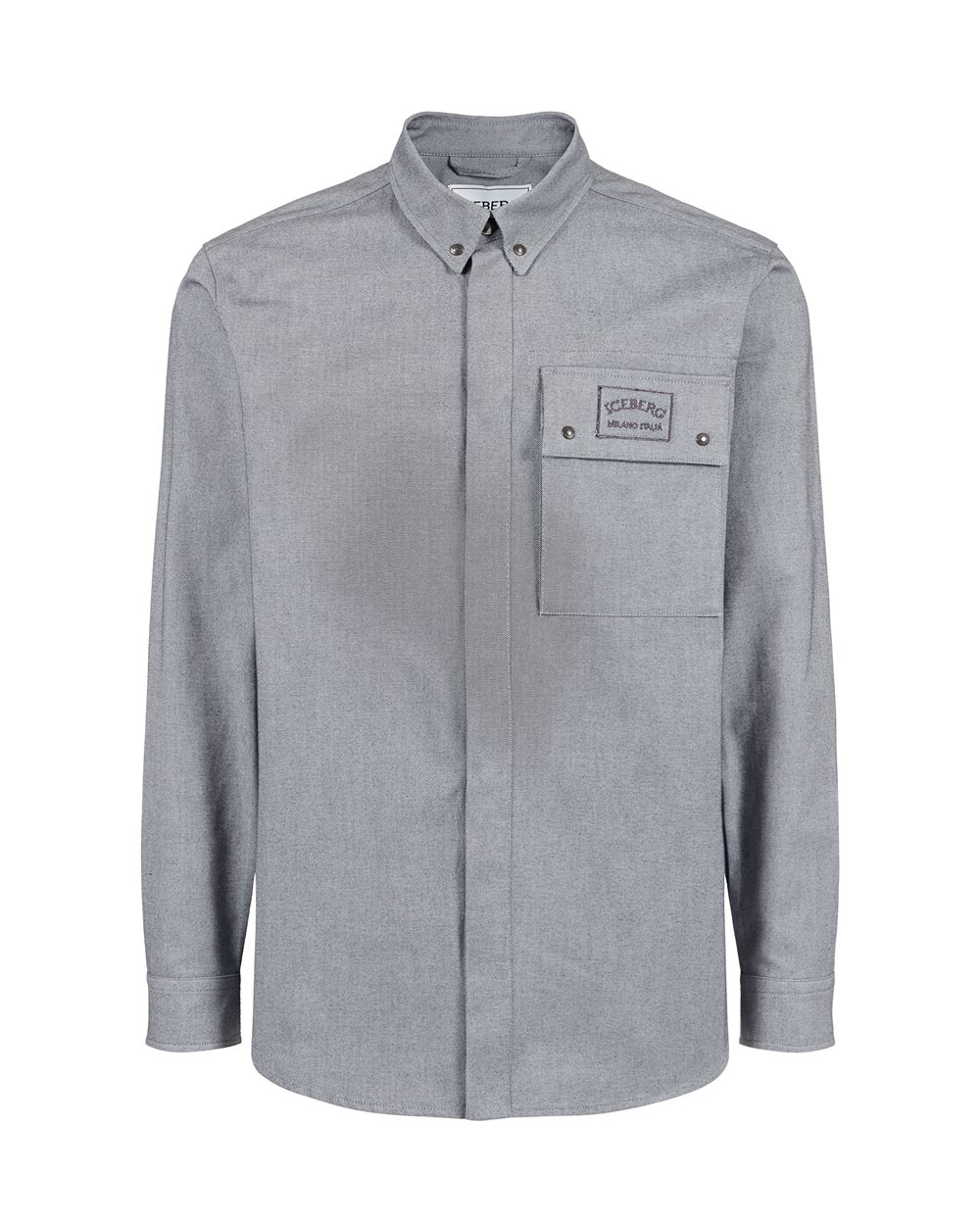 Camicia in gabardina tecnica melange Iceberg