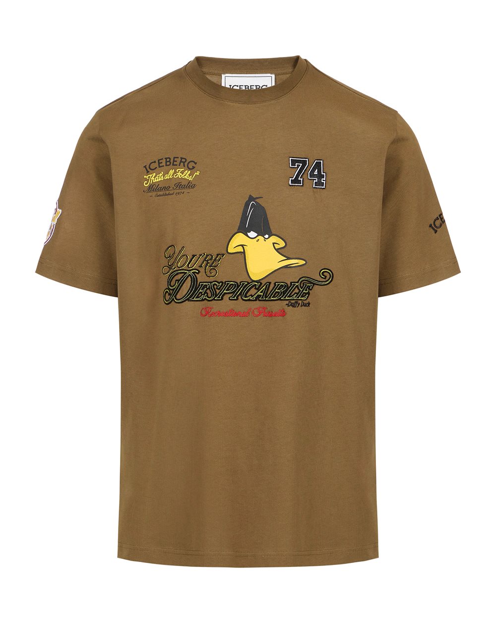 Regular fit black cotton jersey T-shirt with Looney Tunes | ICEBERG