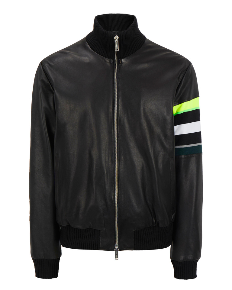 Bomber jacket with multi-logo embellishments - Jackets | Iceberg - Official Website