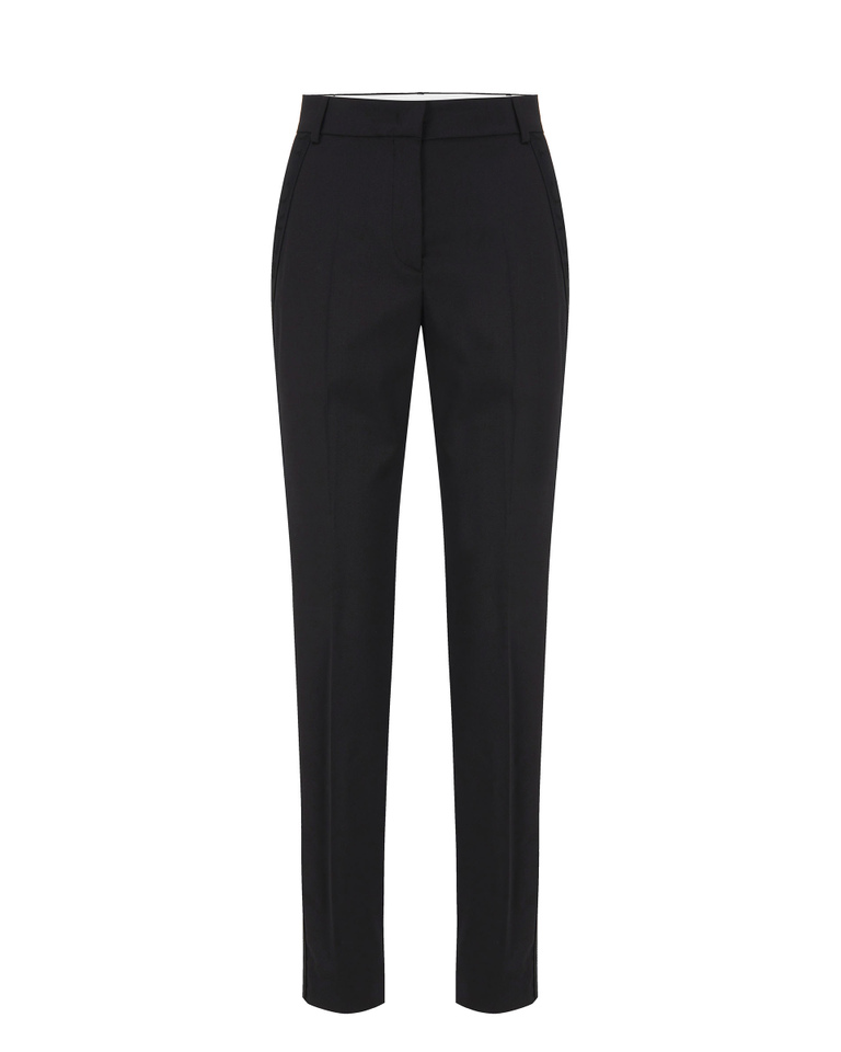 Iceberg high-waisted charcoal cigarette pants - Trousers | Iceberg - Official Website