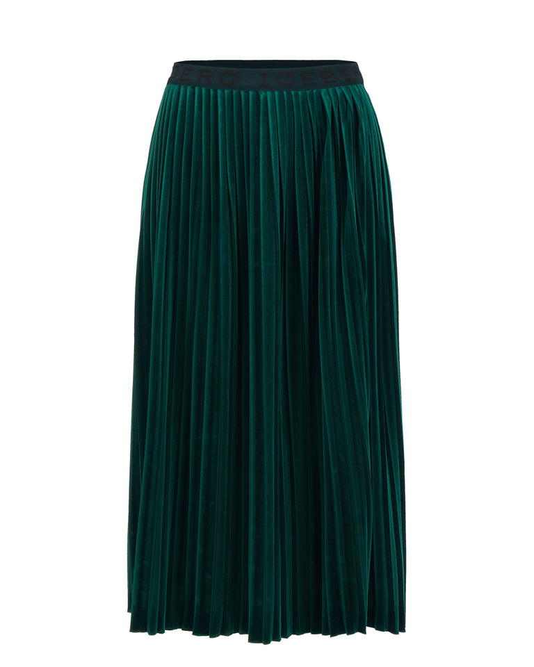 Iceberg green velour pleated skirt - Dresses & Skirts | Iceberg - Official Website