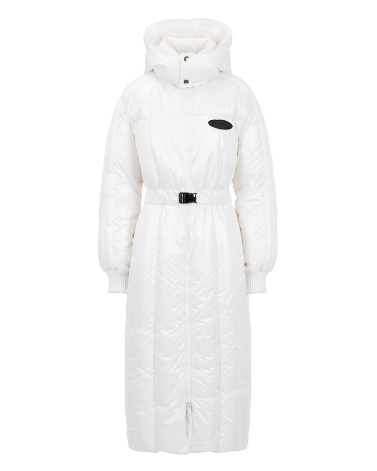 Iceberg white midi-length hooded puffa-style coat with hood - Women's outlet | Iceberg - Official Website