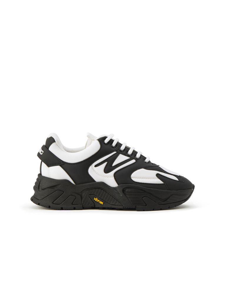 Black and white Iceberg sneakers with heavy sole - Shoes | Iceberg - Official Website