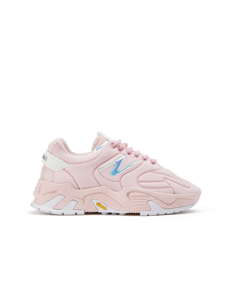 Baby pink Iceberg sneakers with silver flash - Shoes | Iceberg - Official Website