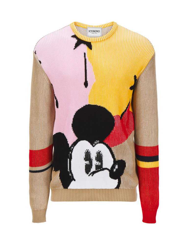 Multicolor Iceberg sweater with oversized Mickey Mouse - Men's Outlet | Iceberg - Official Website