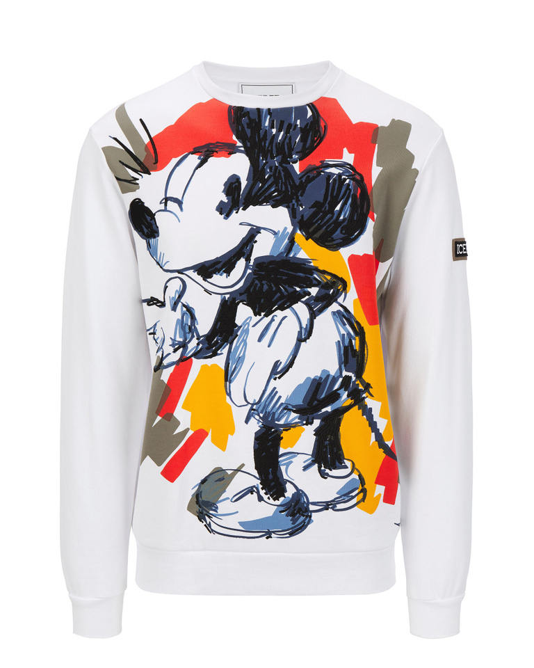 White Iceberg Mickey Mouse sweater - sweatshirts | Iceberg - Official Website