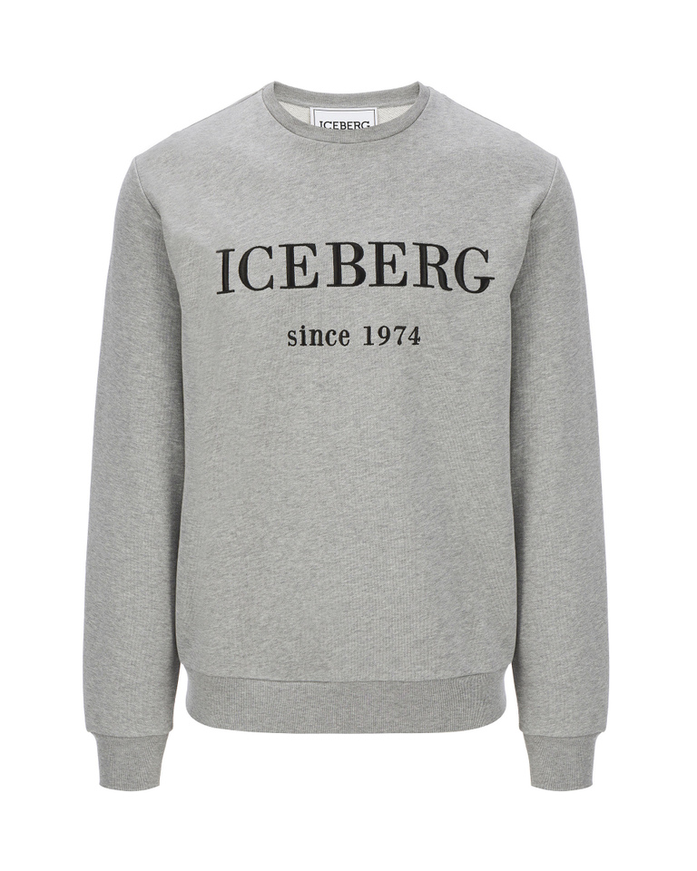 Classic gray marl Iceberg sweater - sweatshirts | Iceberg - Official Website