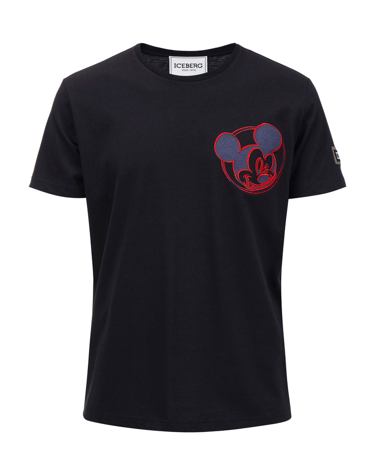 Black Iceberg T-shirt with Mickey Mouse - T-shirts | Iceberg - Official Website