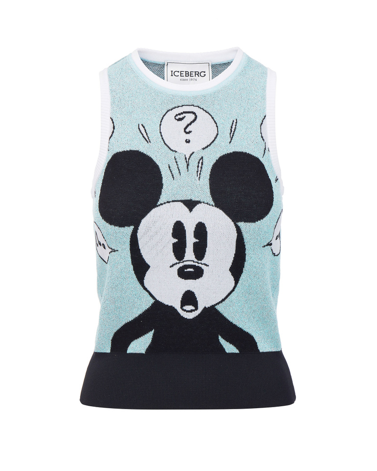 Iceberg sleeveless top with surprised Mickey Mouse - Knitwear | Iceberg - Official Website