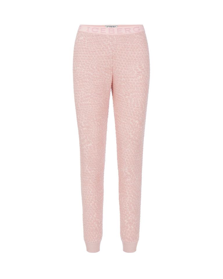 Iceberg baby pink jacquard leggings - Trousers | Iceberg - Official Website