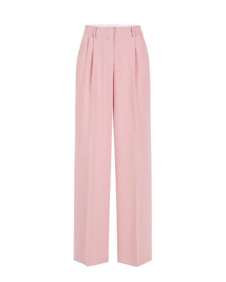 Iceberg wide leg long tailored pants in baby pink - Trousers | Iceberg - Official Website