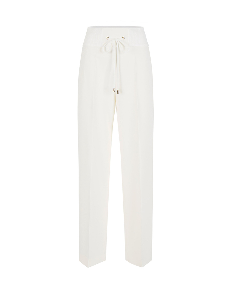 Pantaloni da donna bianco fantasia in viscosa - Pantaloni | Iceberg - Official Website