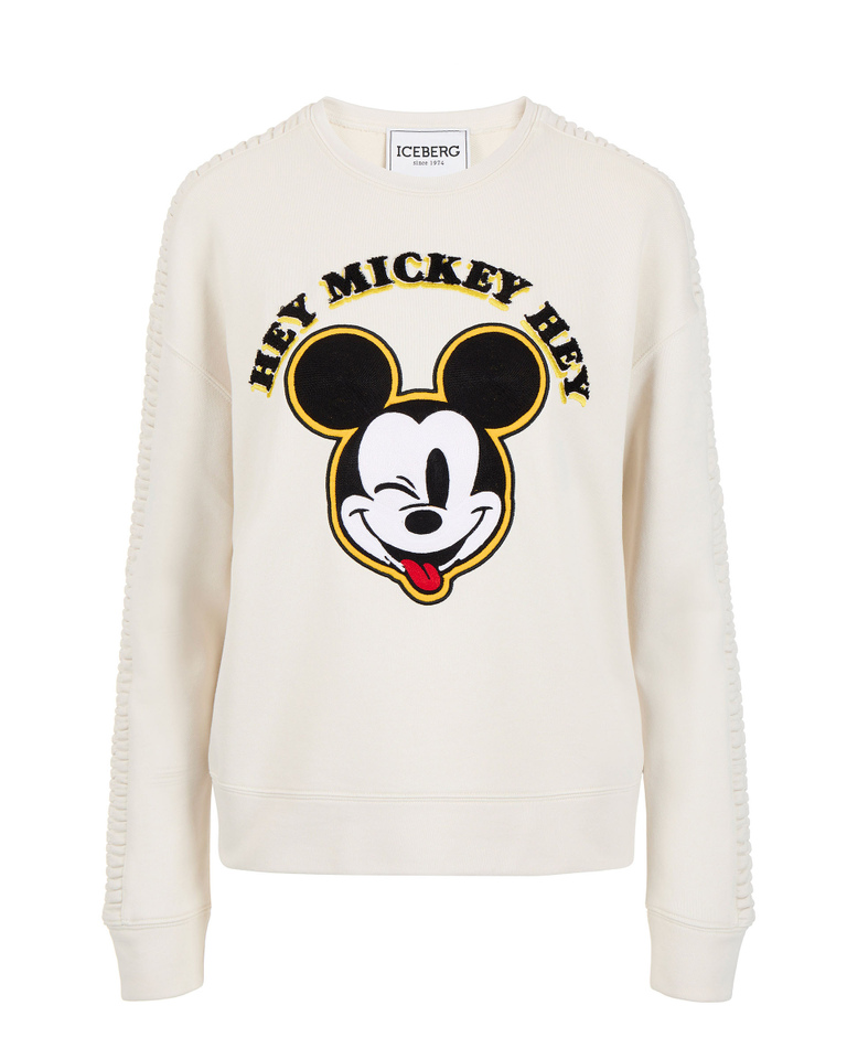 Pink Iceberg sweatshirt with Mickey Mouse face - Sweatshirts | Iceberg - Official Website