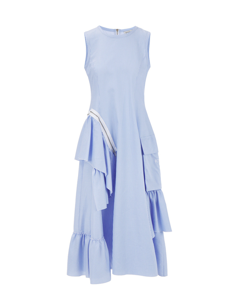 Iceberg blue striped cotton A-line dress - Dresses & Skirts | Iceberg - Official Website