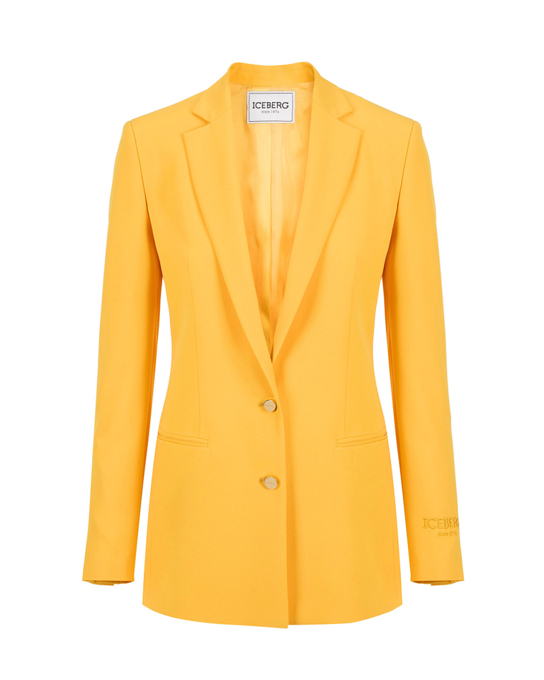 Iceberg yellow single-breasted jacket - Jackets | Iceberg - Official Website