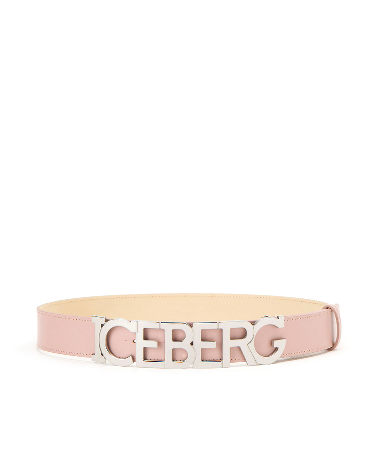 Baby pink leather Iceberg belt - Accessories | Iceberg - Official Website