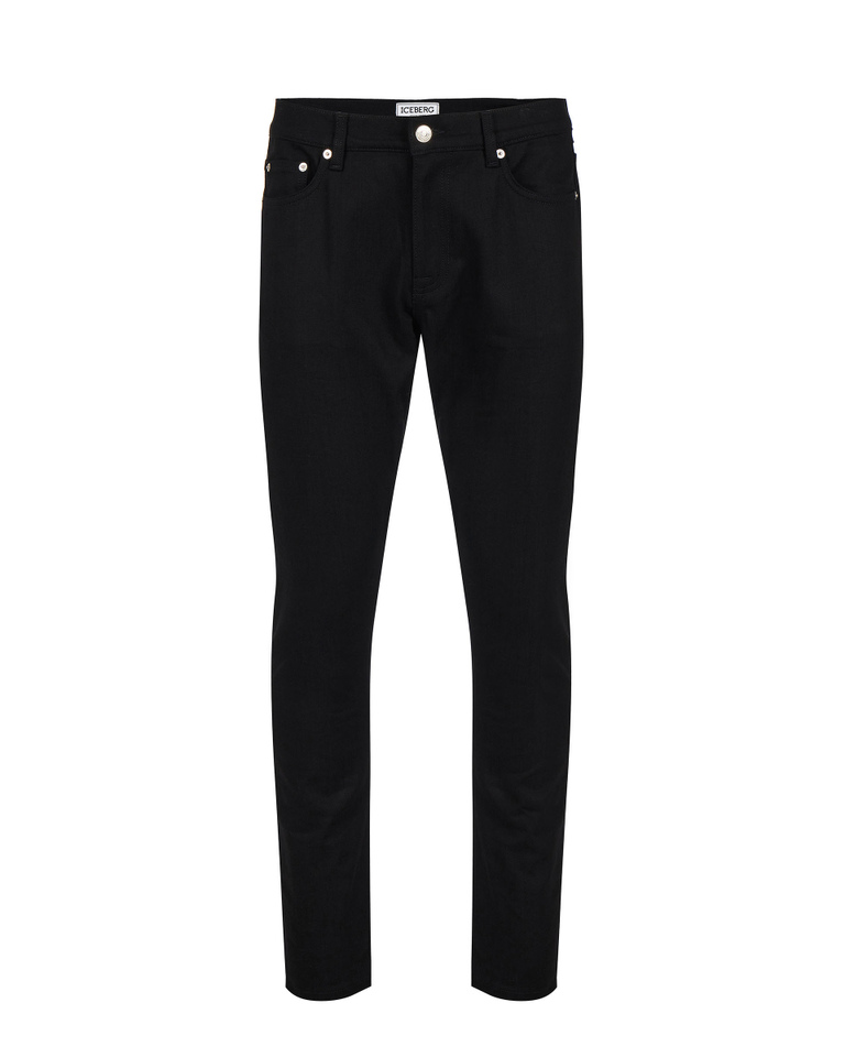 Men's black original slim fit jeans - Promo 30% | Iceberg - Official Website
