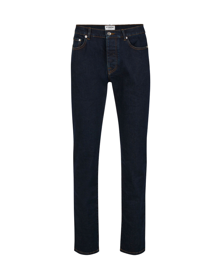 Men's blue regular fit jeans - Promo 30% | Iceberg - Official Website