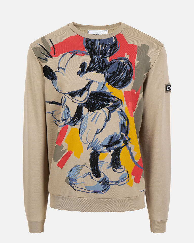 Beige Iceberg Mickey Mouse sweater - sweatshirts | Iceberg - Official Website