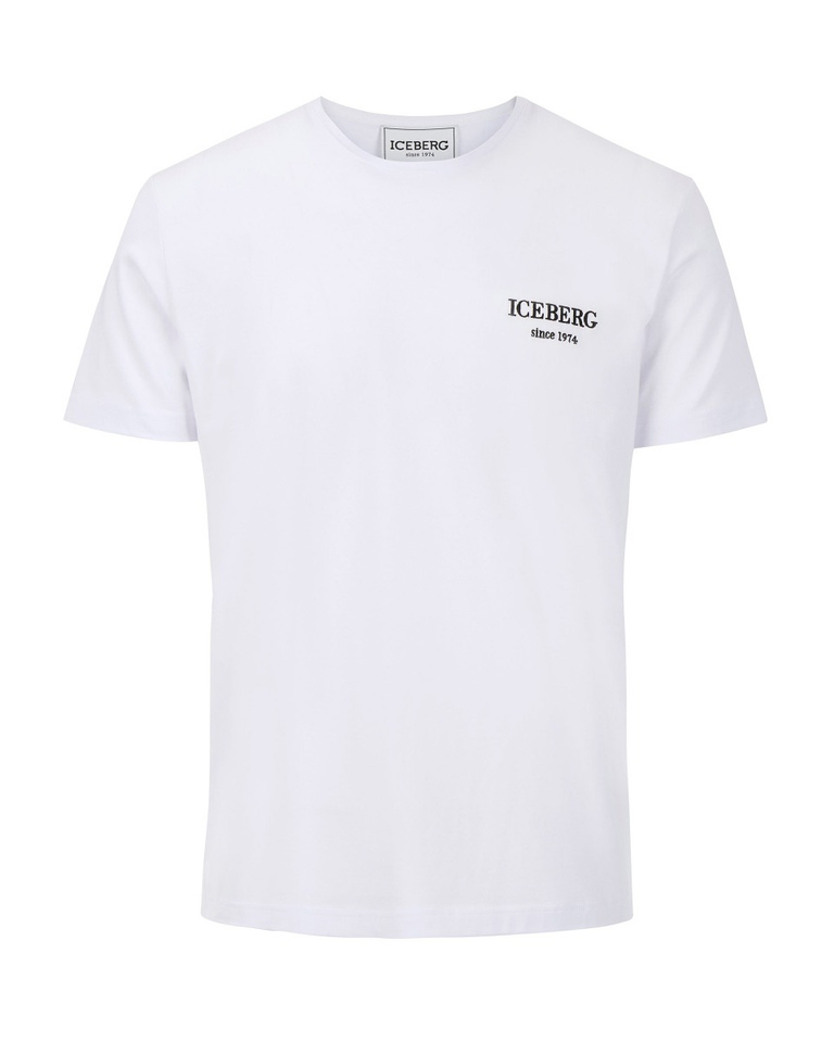 White Iceberg T-shirt with Mickey Mouse expressions on back - T-shirts | Iceberg - Official Website