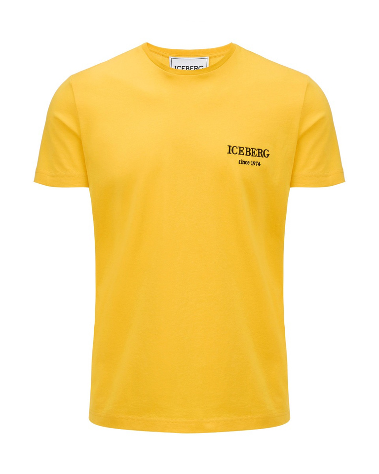 T-shirt da uomo gialla con stampa di Topolino sulla schiena - T-shirts | Iceberg - Official Website