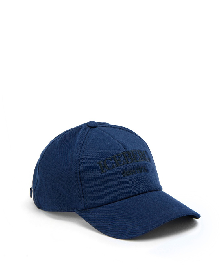 Blue Iceberg baseball cap with white logo - Accessories | Iceberg - Official Website