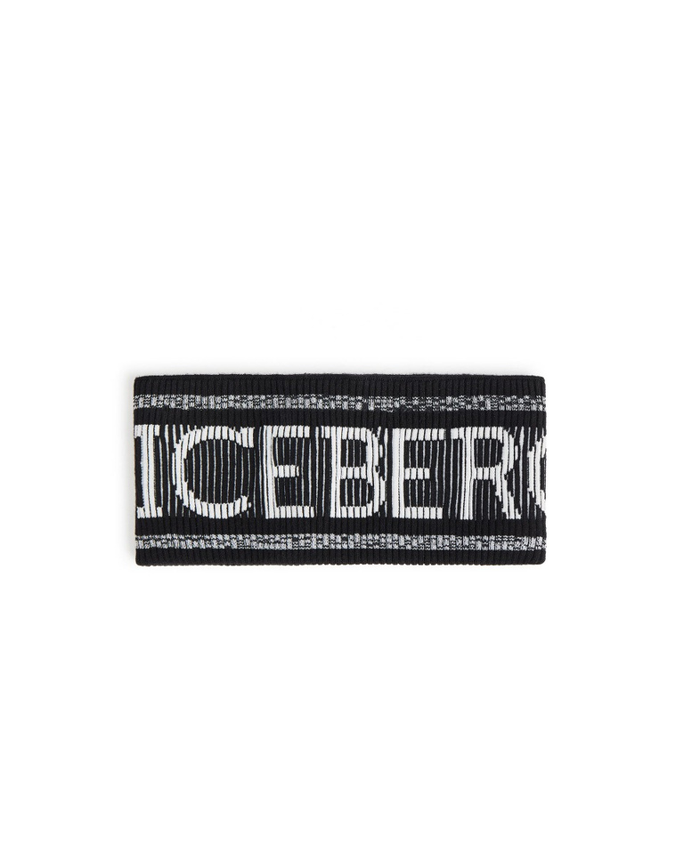 Fascia per la testa in maglia donna nero - Cappelli e sciarpe | Iceberg - Official Website