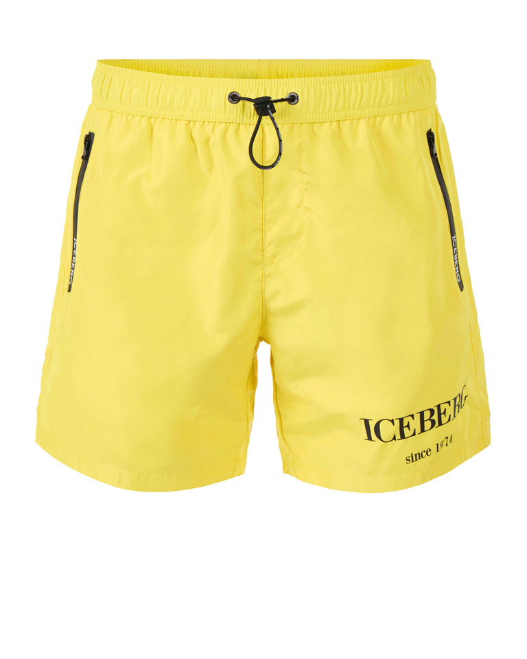 Yellow heritage logo swim shorts - Carosello HP man SHOES | Iceberg - Official Website