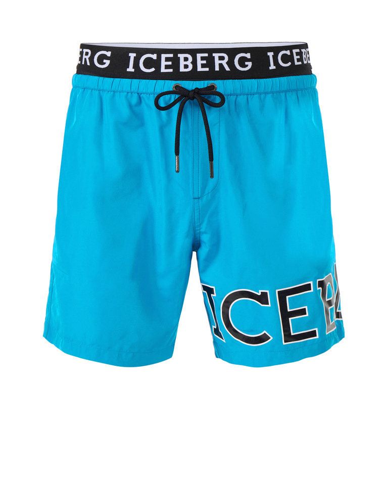Pantaloncino mare turchese doppia fascia - Beachwear | Iceberg - Official Website