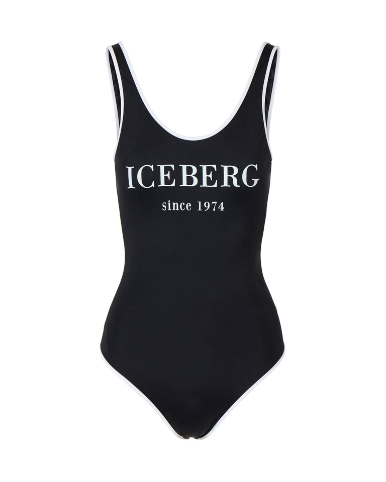 Heritage logo black one-piece - Beachwear | Iceberg - Official Website