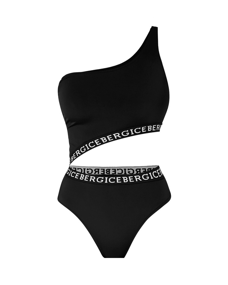 One shoulder logo cut-out one piece - Beachwear | Iceberg - Official Website